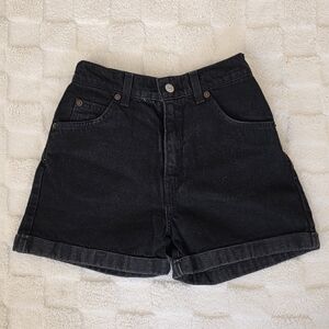 Levi's High Waisted Black Jean Shorts EUC